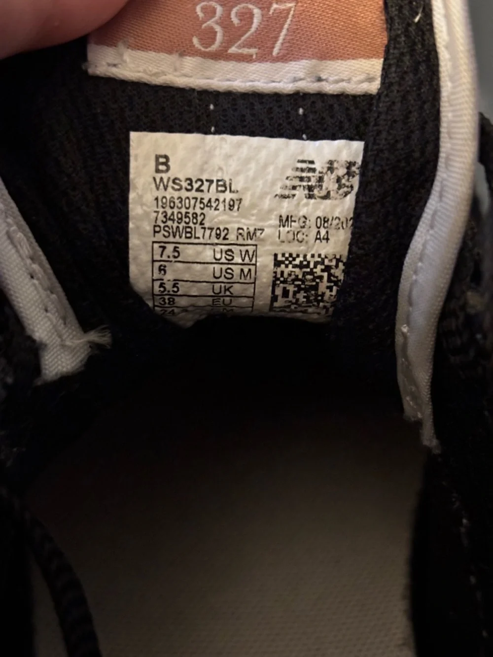 New Balance 327 Black, White & Gum Accent Running Sneakers - Picture 12 of 13